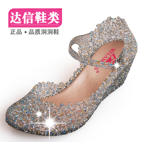 Hole bird's nest shoes sandals, plastic Crystal shoes high heels wedges Sandals shoes, jelly shoes women's shoes new summer package email-tmall.com CAT