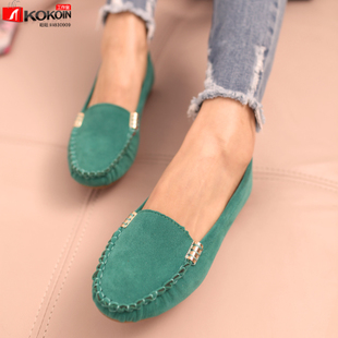 Spring new Korean flat round head with peas footwear side sequins women shoes work shoes-casual shoes fashion shoes company