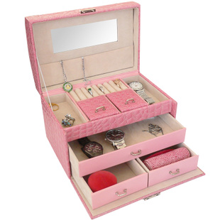 Leather jewelry box jewelry box makeover birthday gift box jewelry box-style Princess specials package postal-company