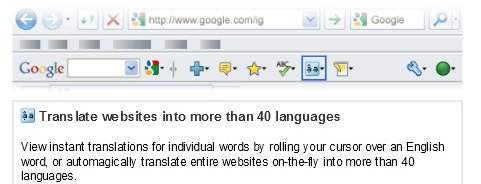 google toolbar translation