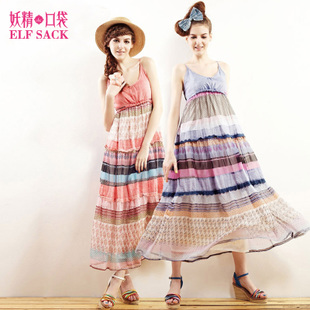Return to garden of Eden ~ fairy Pocket stitching lace chiffon romantic pastoral-Taobao