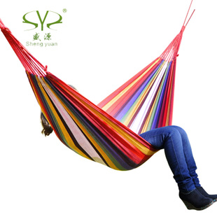 Shengyuan real discounts padded canvas double outdoor hammock swing indoor children's rollover prevention package postal-company