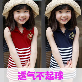 Hotels in 2013 summer Korean kids children baby girls Navy striped dress child girl 2,950-Taobao