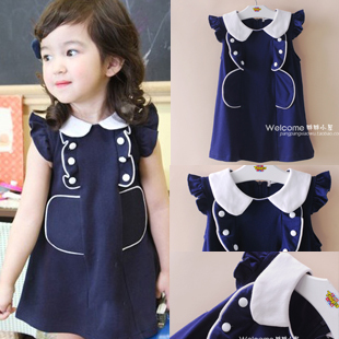 Special price! Golden Delicious children's wear dresses, girls summer 2013 princess dress short sleeve 0707_D91-Taobao