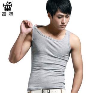Ray charm Korean men's clothing men's vest thin cotton knit single Jersey vests for men and women sport tight-end of summer E053-Taobao