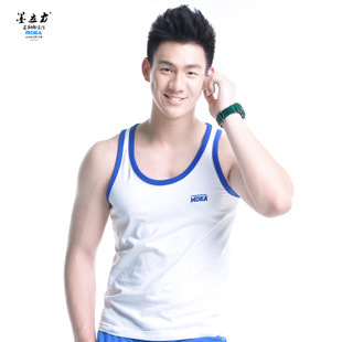 Cubic summer 2013 ink new men's sweat-shirt cotton t-shirt men-hit-color slim sport utility vest-Taobao