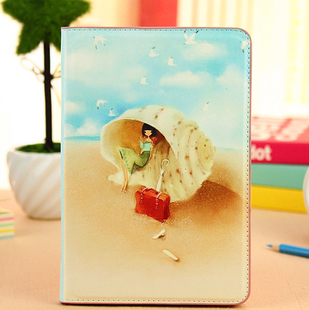 Cute cartoon girl mini Tablet PC Apple iPad mini case leather shell with dormancy-Taobao