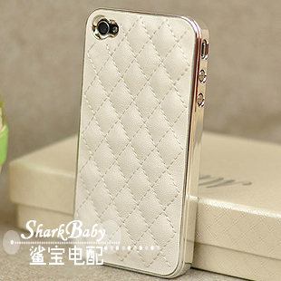 Iphone4 case leather case original lambskin protector 4 Apple mobile phone shell-company