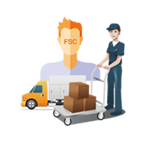 Step 7.  FSC Ships Parcels to Third Party Shipping Forwarder